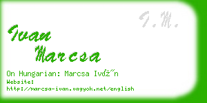 ivan marcsa business card